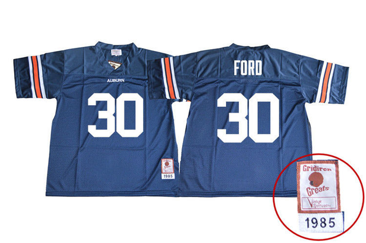 1985 Throwback Youth #30 Dee Ford Auburn Tigers College Football Jerseys Sale-Navy